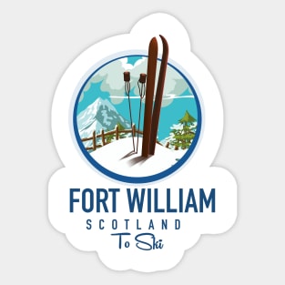 Fort William scotland skiing logo Sticker